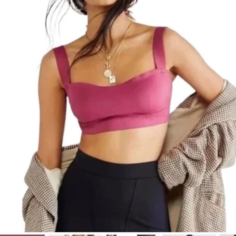 Free People Naomi Longline Bra Dried Rose